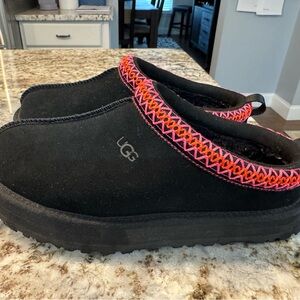 UGG Black and Pink Slippers